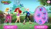 Disney Princess Elsa Ariel and Aurora Vs Maleficent Cruella and Ursula Tug Of War Dress Up