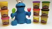 Play Doh Cookie Monster Letter Lunch cooks pizza in its own Playdough Meal Making Kitchen