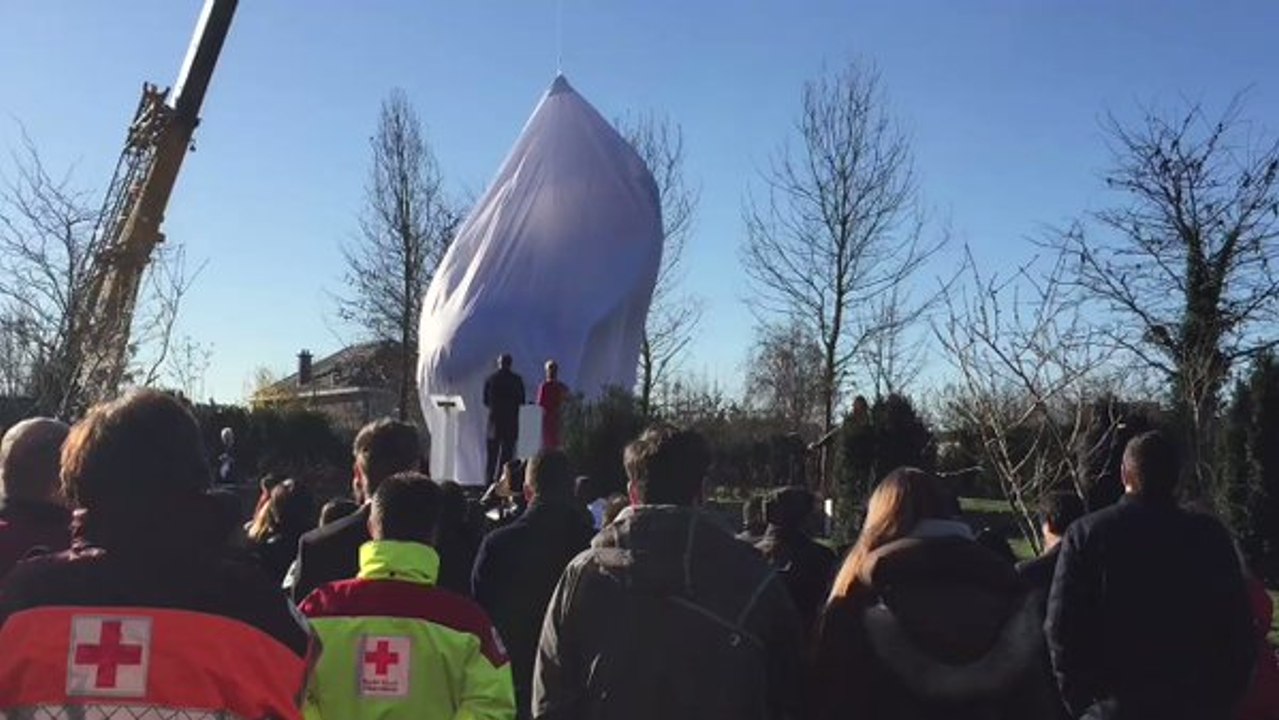 Sculpture Damaged During Brussels Attack Unveiled as Memorial Near Airport