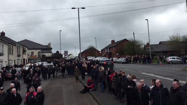 Hundreds Arrive at Long Tower Church in Derry for Martin McGuinness Funeral