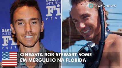 Cineasta Rob Stewart, diretor de Sharkwater some em mergulho na Flórida.