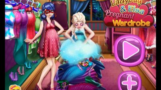 Ladybug and Elsa Pregnant Wardrobe - Cartoon Game Movie for Kids - Disney Princess Full Ep