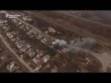 Drone Video Shows Flames, Smoke, Rising From Ukraine Factory