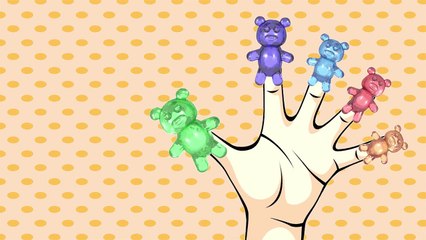 Mega Gummy Bear Kinder Surprise Steals! Finger Family Nursery Rhymes for Kids