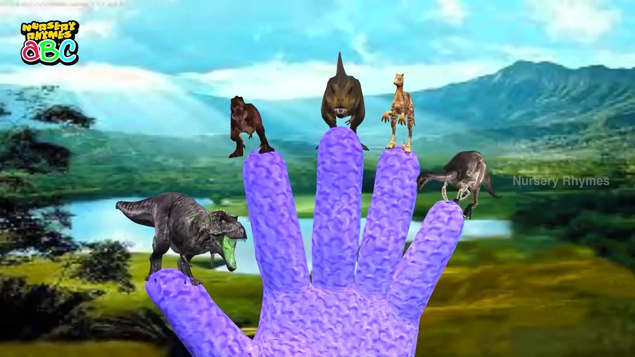 Jurassic Park Dinosaur Finger Family | Dinosaurs Finger Family Rhyme | Nursery Rhymes ABC