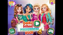 Elsa Jasmine Belle & Aurora Back To School Rush | Disney Princess Make Up & Dress Up Games