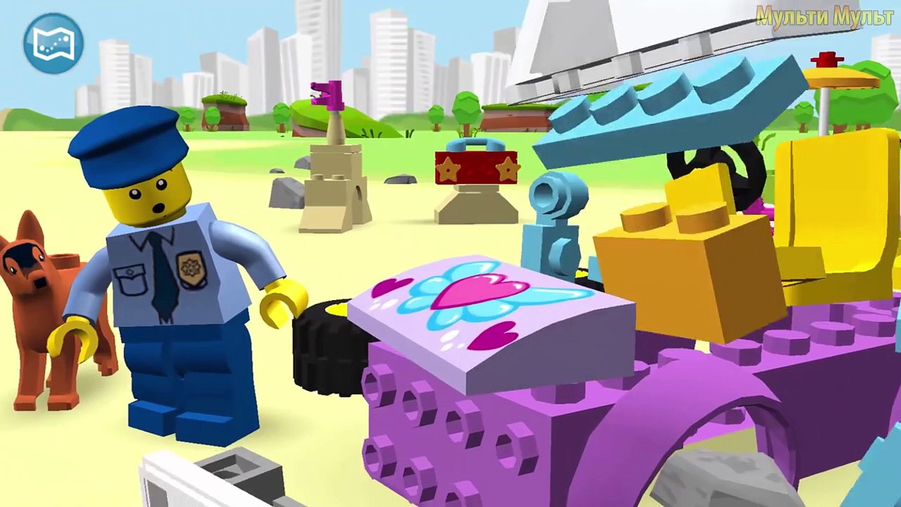 LEGO Police Police Car Cartoon about LEGO LEGO Game Juniors Quest Pikapchik
