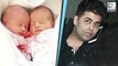Karan Johar Meets Surrogate Twins At Hospital