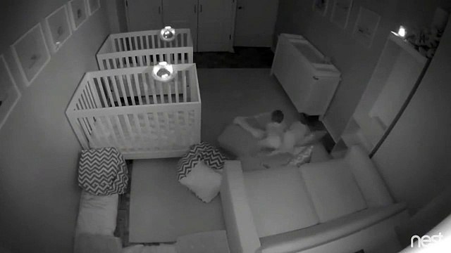 Adorable time lapse of twin toddlers skipping sleep to play