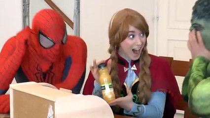 Spiderman and Frozen Anna Gift MagicBox Real Life Hulk Superheroes