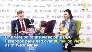 'Family blooper' goes viral after Korea expert's kids crash BBC interview
