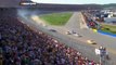 Wild Crash! Carl Edwards goes airborne and into the fence just short of the finish line at Talladega