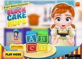 Disney Frozen Game - Baby Anna Cooking Block Cake Pops Games For Kids