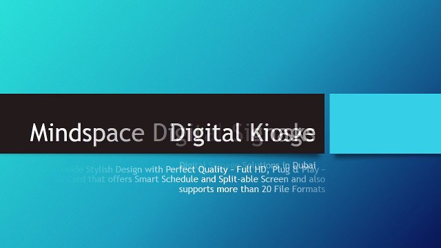 Digital Signage Solutions in UAE