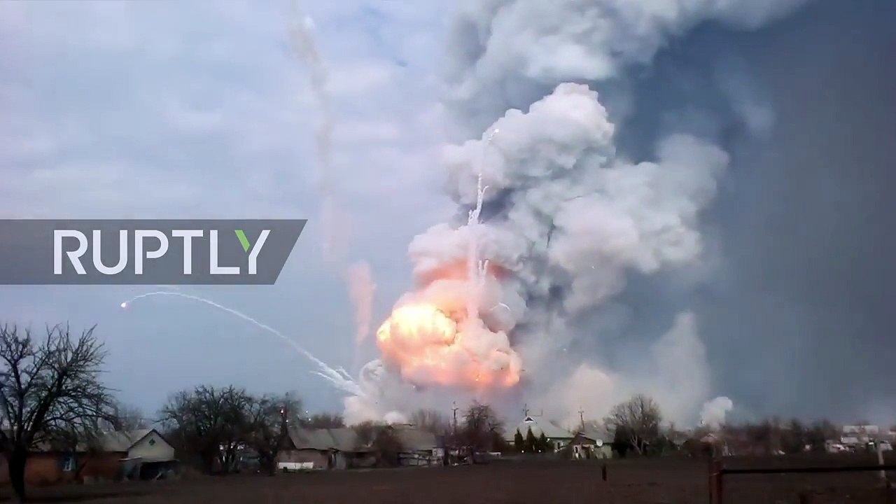 Ukraine  Fire erupts at Ukraine's largest military depot in Kharkov region