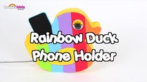 The Coolest DIY Rainbow Duck Phone Holder _ DIY Life Hacks by HooplaKidz How To