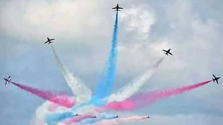 Pakistan Air Force fighter aircraft's flypast performance on Pakistan Day 23 March