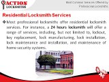 Most Common Services Offered by Professional Locksmiths