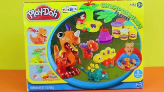 в и к и динозавр доч джунгли юра обезьяна Парк играть пластилин доисторический Обзор рекс т игрушка