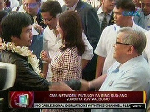 24 Oras: GMA Network, patuloy pa ring buo ang suporta kay Pacquiao