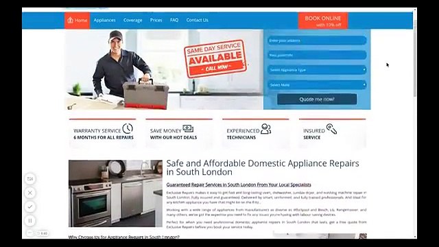 How to Book Appliance Repairs in South London | Exclusive Repairs