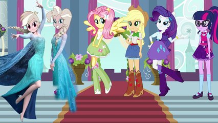 MY LITTLE PONY Transforms Into DISNEY PRINCESS - Coloring Videos For Kids