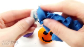 Learn Colors and Numbers with Gak Clay Slime Play Doh Smiley Face Surprise Toys Fun For Ki