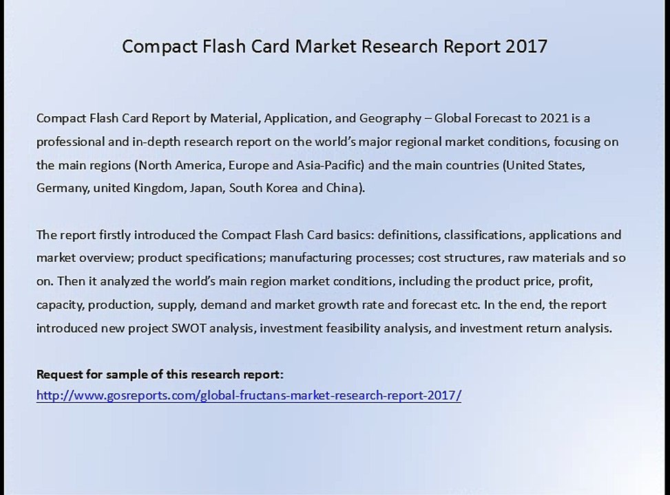 Compact Flash Card Market Research Report 2017