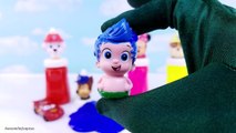 Learn Colors Clay Slime Baby Bottle Toy Surprises Nemo Elsa Minnie Cinderella Kids Learnin