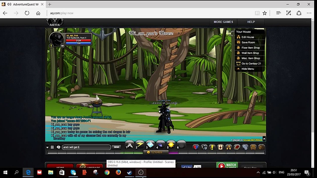 AQW lll Soloing Lair's red dragon with all of my classes! video