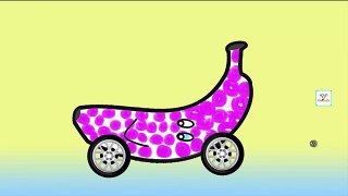 Банан автомобиль легковые автомобили мультфильм Цвет цвета для Дети Узнайте чисел человек-паук видео с nurser