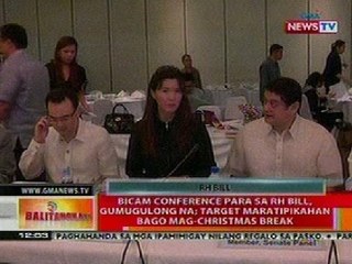 BT: Bicam conference para sa RH Bill, gumugulong na