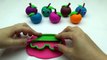 Learn Colors with Play Doh Apples Smiley Face Rocket Dinosaur Ice Cream Molds Fun Creative