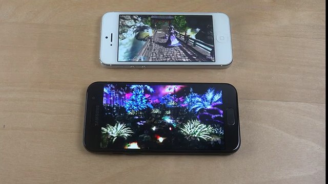 Samsung Galaxy A3 2017 vs. iPhone 5 - Benchmark Speed Test!