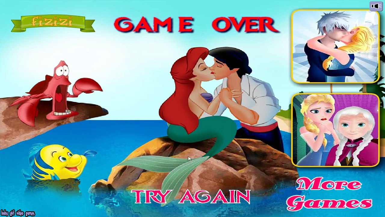 Princess Ariel Anna and Tinkerbell Secret Kiss - Disney Love Games Compilation