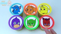 PJ MASKS Disney Play Doh Clay Cups Learn Colours Surprise Toys Paw Patrol Simpsons Donald