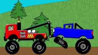 Colors for Children to Learn with Crane, Tow truck, Construction Trucks Learn, Cartoons fo