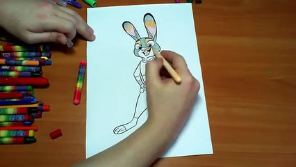 Зоотопия Новые функции раскраска страницы для Дети цвета раскраска цветной маркеры Войлок ручки карандаши