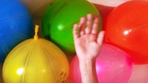 5 Mega Wet Balloons for Learning Colors - Finger Family Nursery Rhymes For Babies