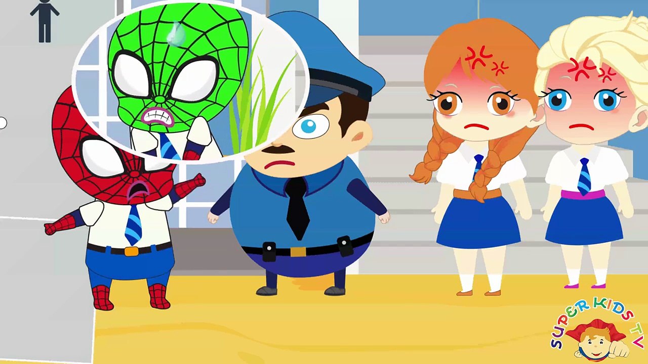 Spiderman and Ryder Peeking Panties of Elsa when She Climbs the Ladder ! Animation Cartoon