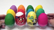 Play Doh Surprise Eggs Minnie Mouse SpongeBob Thomas and Friends Cars 2 Toys