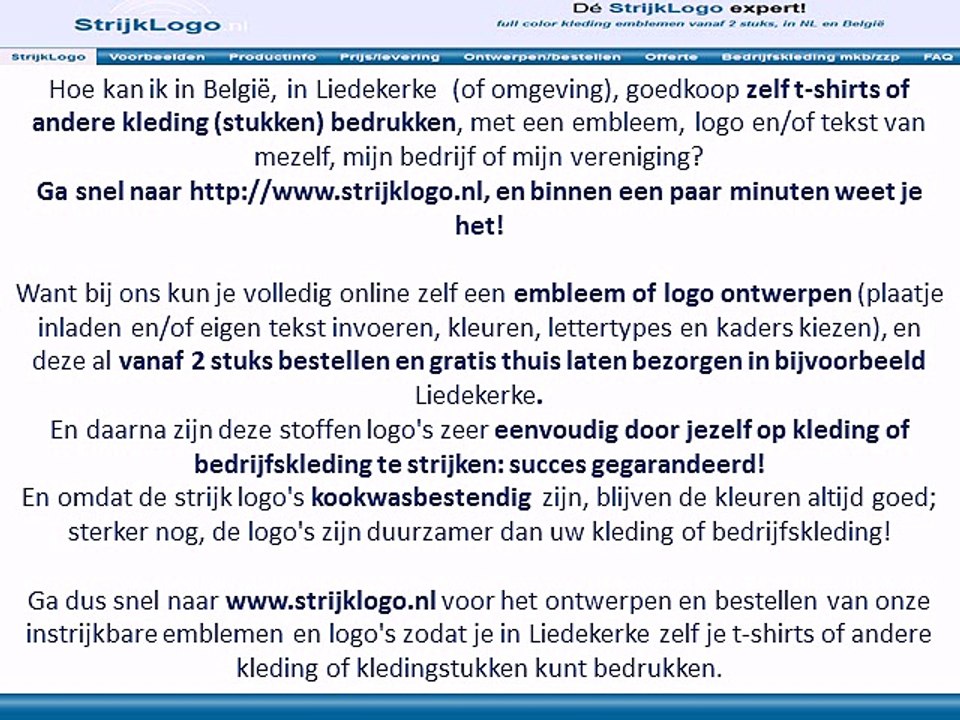 Zelf kleding bedrukken Liedekerke