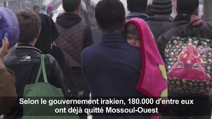 A Mossoul, le périple incertain des civils fuyant les combats