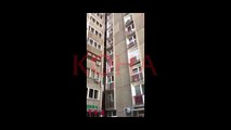 Pllakë betoni rrezikon të shkëputet nga kati 16 në Lakrishte të Prishtinës