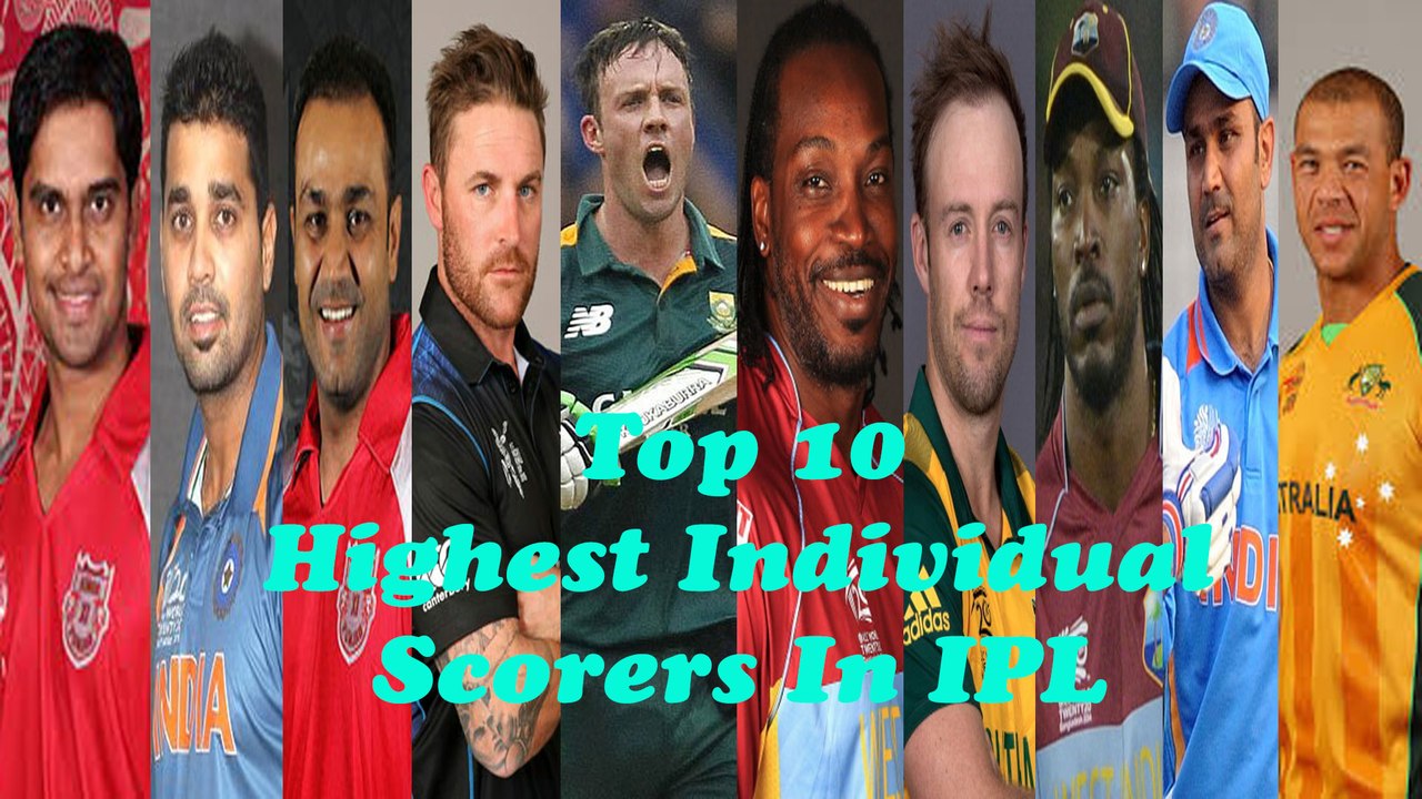 Top 10 highest individual scorers in IPL