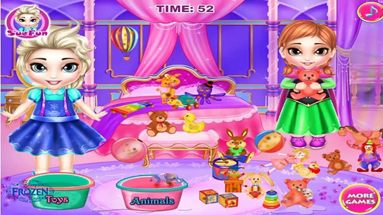 Disney Princess Elsa and Anna Frozen Sisters Washing Toys Cute Games for Toddler & Kids