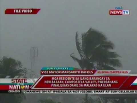 Mga residente sa ilang barangay sa New Bataan, pwersahang pinalilikas dahil sa malakas na ulan