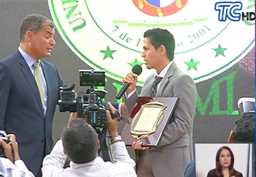 Charla magistral del presidente Correa en universidad de Milagro