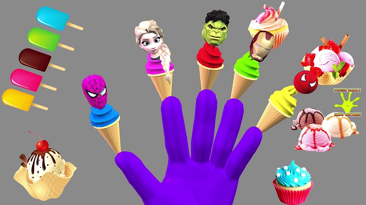Spiderman Frozen Elsa HULK Ironman Venom Finger Family Songs - Daddy Finger Family Nursery