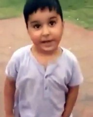 So sweet and cute little angel telling the story of accident
